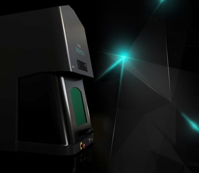 N-Lase Desktop Laser Engraving Machine On a Cyber Black Background
